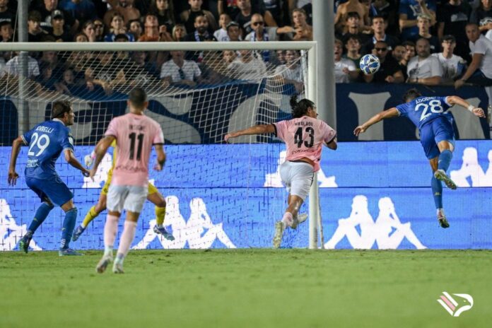 Gol di Adorni, Brescia-Palermo. Foto: Palermo FC