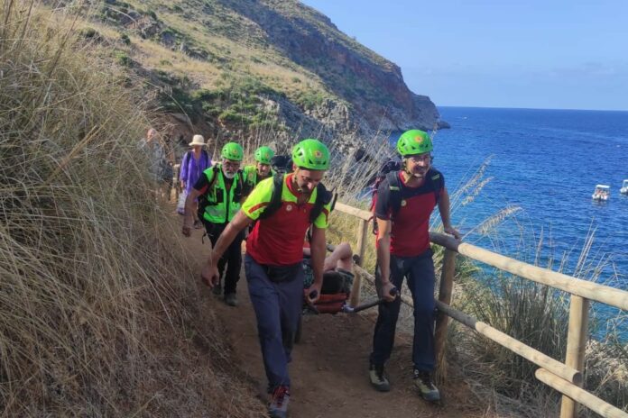 Soccorso un turista straniero alla Riserva Naturale Orientata dello Zingaro. Si tratta del secondo caso in meno di una settimana.