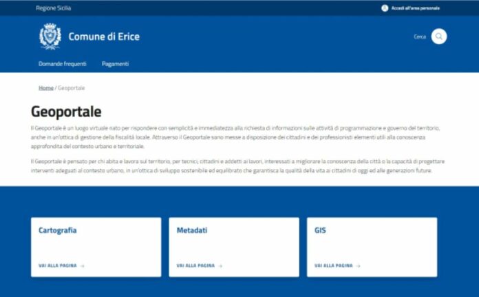 Attivato il “Geoportale del Comune di Erice”: permette a tutti i cittadini l’accesso libero alla consultazione della cartografia